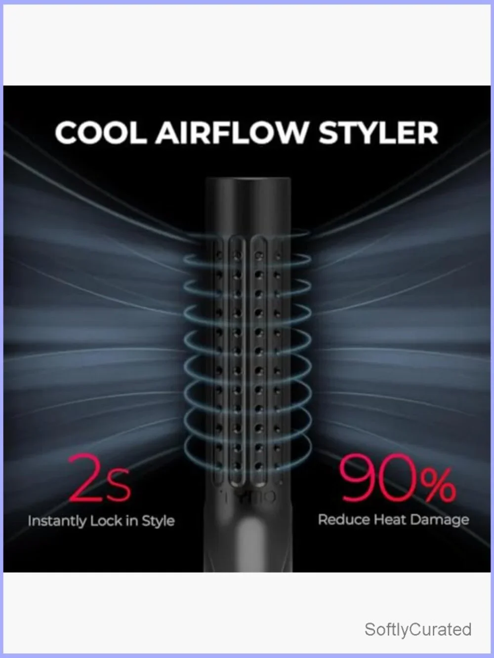 2 in 1 Curling Iron Flat Iron Hair Straightener Curler with Cool Airflow